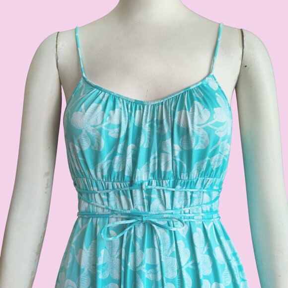 Vtg 70s Donald Brooks Maidenform Empire Waist Lounge Antron Nylon Slip Dress S - Picture 5 of 10